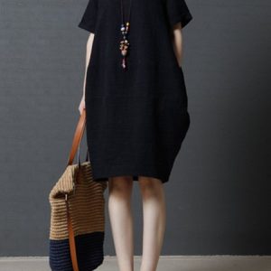 Women Cocoon Daily Casual Short Sleeve Pockets Dress, Maxi Dresses, Roselinlin - Online Catalog