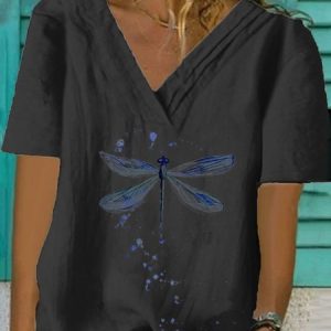 Graphic Printed Short Sleeve T-shirt, Tees & T-shirts, Roselinlin - Online Catalog
