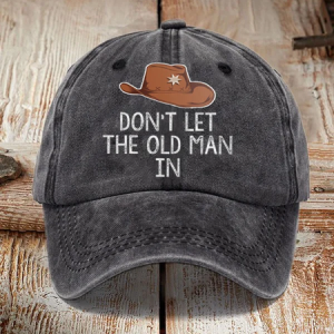 Don't Let The Old Man In Sun Denim Hat, Men's Hats, Lilicloth.com