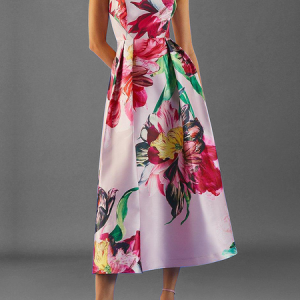 Regular Fit Elegant Others Sleeveless Midi Dress, Midi Dresses, color:As Picture|size:XXL, Stylewe
