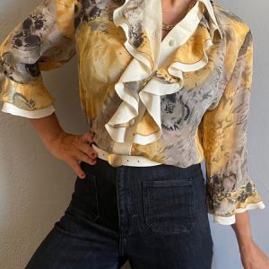 Shirt Collar Urban Regular Fit Blouse, Blouses and Shirts, color:As Picture|size:XXL, Stylewe