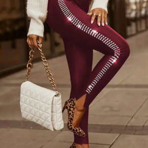 Hot Drilling Tight Casual Leggings, leggings, Roselinlin - Online Catalog