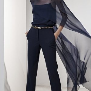 Urban Boat Neck Loosen Plain Shirt, Blouses and Shirts, color:Navyblue|size:XXL, Stylewe