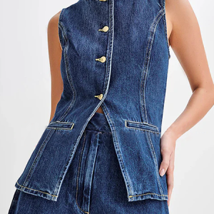 Regular Fit Micro-Elasticity Urban Crew Neck Sleeveless Plain Tank Top, Tanks and Camis, color:Denim Blue|size:XXL, Stylewe