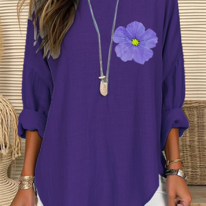 Casual Floral Shirt, Blouses & Shirts, Roselinlin - Online Catalog