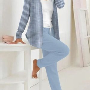 Striped Hoodie Jersey Casual Two-Piece Set, Suits, Roselinlin - Online Catalog