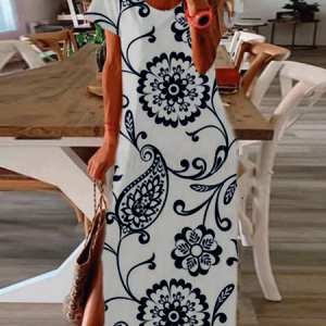 Casual Short Sleeve Knitting Dress, Maxi Dresses, Roselinlin - Online Catalog