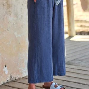 Plain Pockets Casual Pants, Pants, Roselinlin - Online Catalog