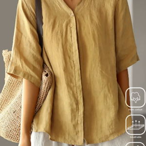 Cotton And Linen Casual Blouse, Blouses & Shirts, Roselinlin - Online Catalog