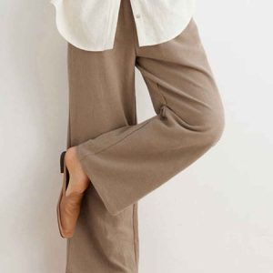 Women Casual Plain Elastic Waist Pockets Loose Pants, Pants, Roselinlin - Online Catalog