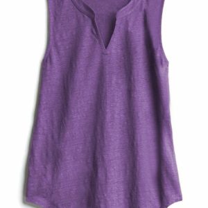 V-Neck Sleeveless Solid Tank Top, Blouses & Shirts, Roselinlin - Online Catalog