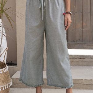 Casual Shift Cotton Pants, Pants, Roselinlin - Online Catalog