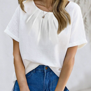 Casual Plain Blouse, Blouses & Shirts, Roselinlin - Online Catalog