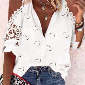 Short Sleeve Buttoned Casual Top, Blouses & Shirts, Roselinlin - Online Catalog