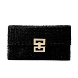 Vacation Straw Clutch Bag, Bags, color:Black|size:One-size, Stylewe