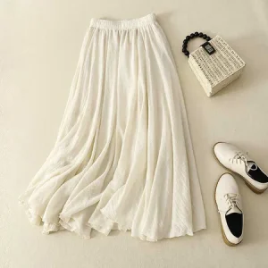 Plain Cotton Casual Loose Skirt, Pants, Roselinlin - Online Catalog