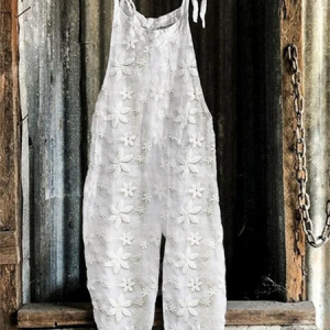 Casual Loose Spaghetti Plain Bib Pants, Suits, Roselinlin - Online Catalog