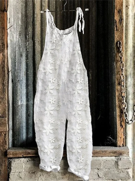 Casual Loose Spaghetti Plain Bib Pants, Suits, Roselinlin - Online Catalog