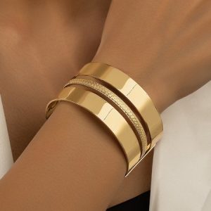 Multi-layered Hollow Out Cuff Bangle, Bracelets, color:Color5|size:One-size, Stylewe