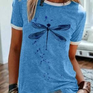 Cotton-Blend Casual Graphic Shirts & Top, Tees & T-shirts, Roselinlin - Online Catalog