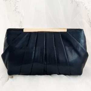 Elegant Ruched Clutch Bag, Bags, color:Black|size:One-size, Stylewe