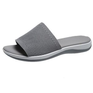 Casual Plain Slip On Block Heel Slide Sandals, Women shoes, color:Gray|size:43, catalog Noracora shop