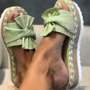 Women Casual Daily Comfy Bowknot Slip On Sandals, Sandals & Slippers, Roselinlin - Online Catalog