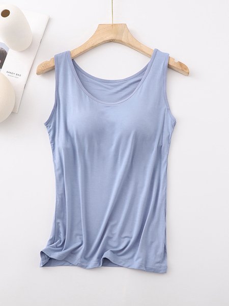 Casual Crew Neck Loose Tank Top, Tank Tops & Camis, Roselinlin - Online Catalog