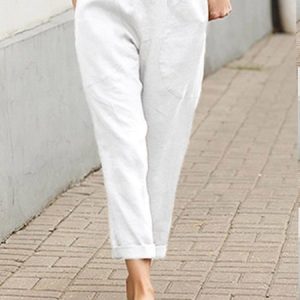 Cotton-Blend Pants, Pants, Roselinlin - Online Catalog