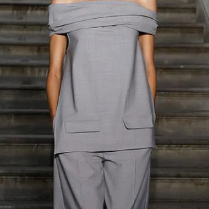 Loose Cold Shoulder Cap Sleeve Elegant Shirt, Blouses and Shirts, color:Gray|size:XXL, Stylewe