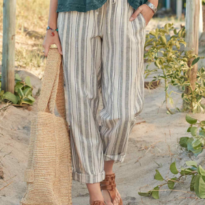 retro stripes Vintage Casual Pants, Pants, Roselinlin - Online Catalog