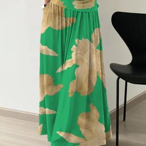 Loose Plants Casual Loose Long Skirt, Skirts, color:Green|size:XXL, Stylewe