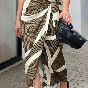 Regular Fit Urban Abstract Printing Skirt, Skirts, color:As Picture|size:XXL, Stylewe