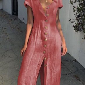 Maxi Summer Buttoned Solid Bottons Shirt Dress, Maxi Dresses, Roselinlin - Online Catalog