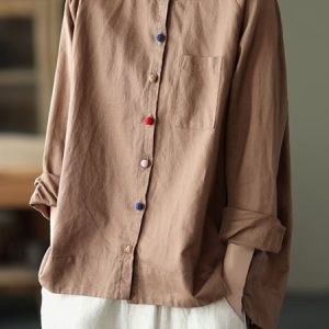 Plain Loose Casual Blouse, Blouses & Shirts, Roselinlin - Online Catalog