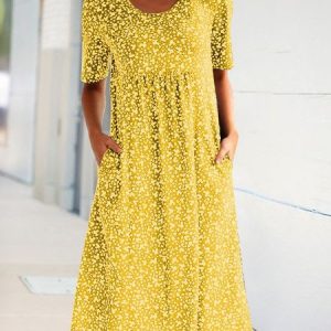 Summer Floral Pockets Midi Dress, Midi Dresses, Roselinlin - Online Catalog