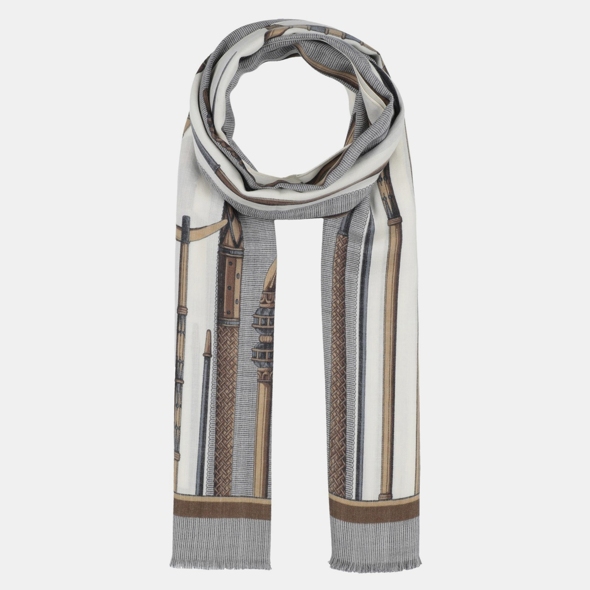 Dolce & Gabbana Cream Printed Cashmere & Silk Scarf, Scarves & Shawls - Luxury Closet catalog