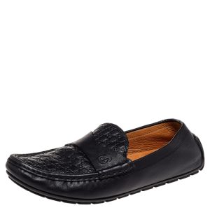 Gucci Black Microguccissima Leather Slip On Loafers Size 37.5, Loafers & Slip-Ons - Luxury Closet catalog