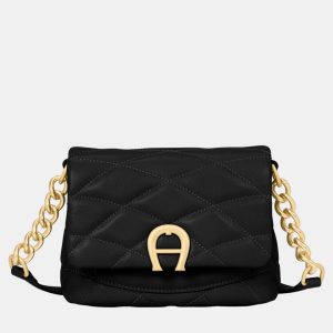 Aigner Black shaking gold Maggie Crossbody bag Black, Handbags - Luxury Closet