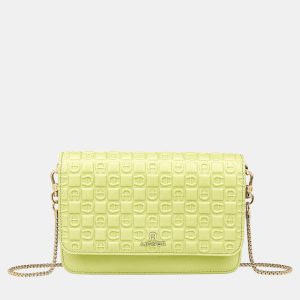 Aigner Fresh green shiny light gold Metal Fashion Wallet on Chain Fresh Green, Wallets & Money Clips - Luxury Closet