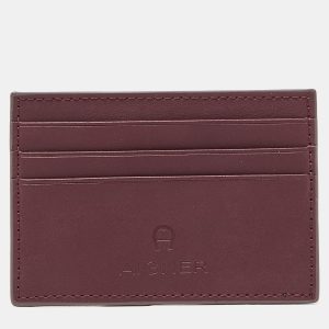 Aigner Burgundy Leather Card Holder, Wallets & Money Clips - Luxury Closet catalog