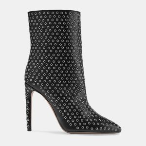 Alaia Leather Eyelet Ankle Boots Size 40, Boots - Luxury Closet catalog