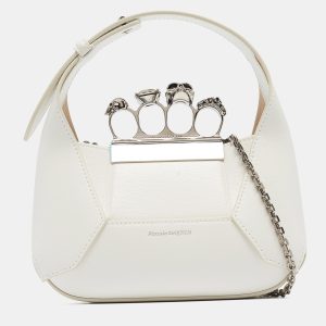 Alexander McQueen White Leather Mini Jeweled Hobo, Hobo Handbags - Luxury Closet catalog