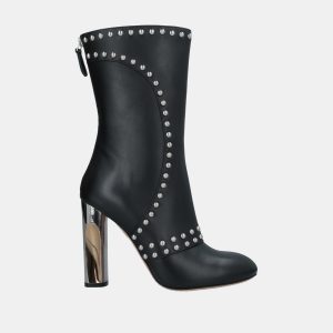 Alexander Mcqueen Leather Ankle Boots 38.5, Boots - Luxury Closet catalog
