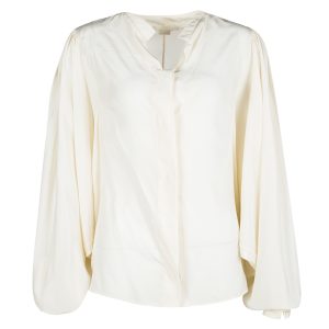 Antonio Berardi Cream Silk Bat Sleeve Detail Blouse M, Shirts & Tops - Luxury Closet catalog