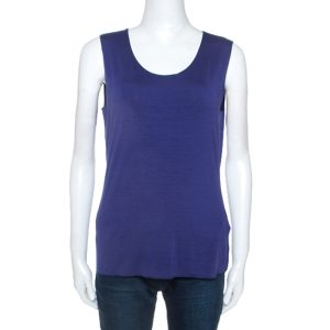 Armani Collezioni Blue Jersey Tank Top L, Shirts & Tops - Luxury Closet catalog