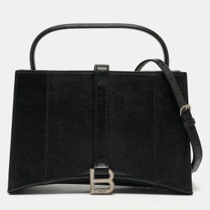 Balenciaga Black Leather Hourglass East-West Tote, Tote Handbags - Luxury Closet catalog