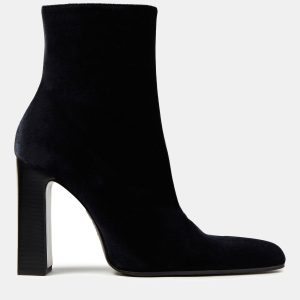 Balenciaga Midnight Blue Velvet Ankle Boots 39, Boots - Luxury Closet catalog