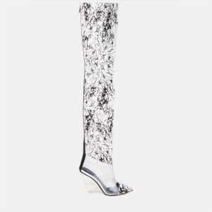 Balmain PVC and Coated Fabric Over the Knee Boots Size 38, Boots - Luxury Closet catalog