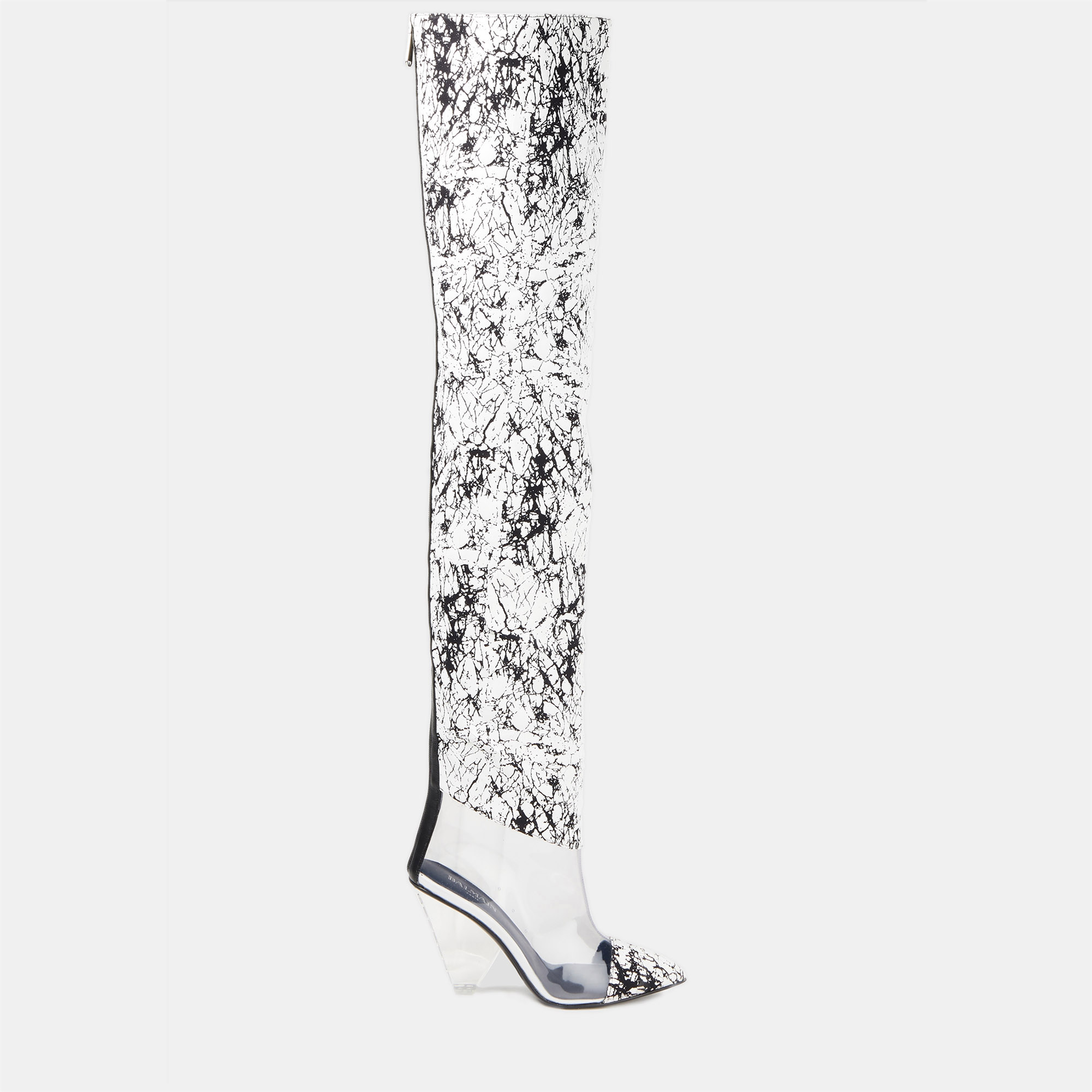 Balmain PVC and Coated Fabric Over the Knee Boots Size 38, Boots - Luxury Closet catalog